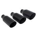 Different Trends Different Trends DTEDT-24113CBK Powder Coated Series Closed Outer Casing Round Angle Cut Weld-On Double-Wall Exhaust Tip; Black - 2.25 x 4 x 8 in. DTEDT-24113CBK